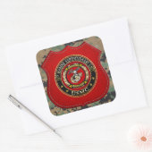 Sticker Carré 15e unité expéditionnaire maritime (15e UEM) [3D] (Enveloppe)