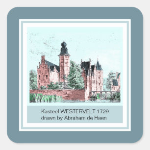 Sticker Carré 1729 A. de Haen Dutch Kasteel WESTERVELT
