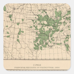 Sticker Carré 177 Plums, pruneaux, figues, régions principales