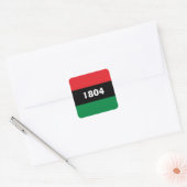 Sticker Carré 1804 Haïti Couleurs panafricaines (Enveloppe)