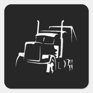 Sticker Carré 18 Camion semi-remorque pour conducteurs de camion