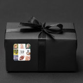 Sticker Carré 18e anniversaire fête photo collage garçon