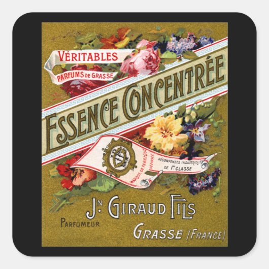 Sticker Carré 1915 Essence Concentree Parfum français (Devant)