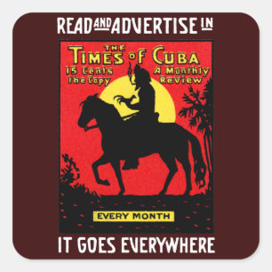 Sticker Carré 1920 Le Times de Cuba