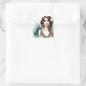 Sticker Carré 1920s Art Deco Woman (Sac)