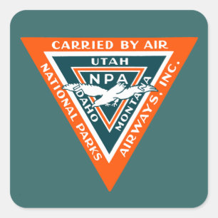 Sticker Carré 1925 National Parks Airways