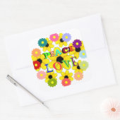 Sticker Carré 1960, Paix et Amour (Enveloppe)