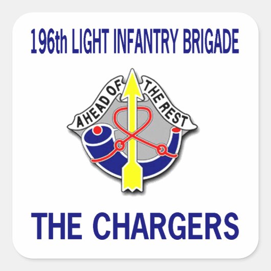 Sticker Carré 196e BRIGADE D'INFANTERIE DE LUMIÈRE (Devant)