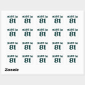 STICKER CARRÉ 1981 (Feuille)
