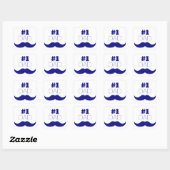 Sticker Carré #1 Papa Blue Mustache (Feuille)