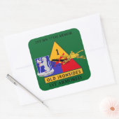 STICKER CARRÉ 1ER BATAILLE 77E ARMÉE 1ER BÂTIMENTS ARMOIRES (Enveloppe)