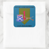 STICKER CARRÉ 1ER BATTALION 18E INFANTERIE 1ER BÂTIMENTS D'INFAN (Sac)