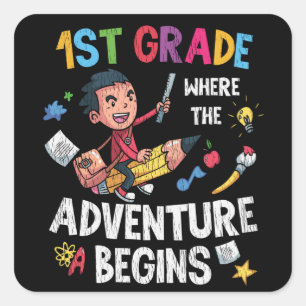 Sticker Carré 1re année : Là où l'aventure commence - Retour à l