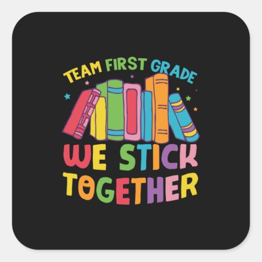 Sticker Carré 1st Grade Teacher (Devant)