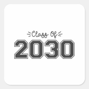 Sticker Carré 2030 seniors, Classe de 2030 Graduation