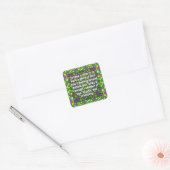 Sticker Carré (20 pcs) Citations Soeurs Spéciales | Élégant flor (Enveloppe)