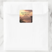 Sticker Carré 20 % - Vue océan (Sac)