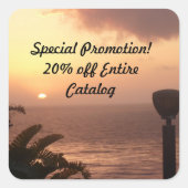 Sticker Carré 20 % - Vue océan (Devant)