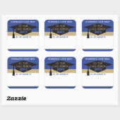 Sticker Carré 20E Réunion ! balise de nom de réunion de classe p (Feuille)