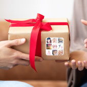 Sticker Carré 21e anniversaire fête photo collage