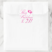 Sticker Carré 21e anniversaire Princesse (Sac)