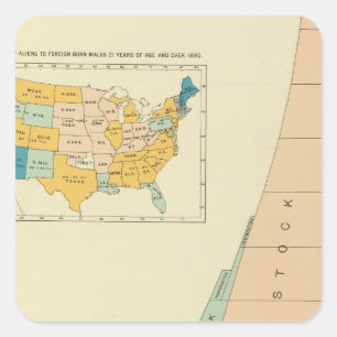 Sticker Carré 22 Éléments de croissance de la population 1790189