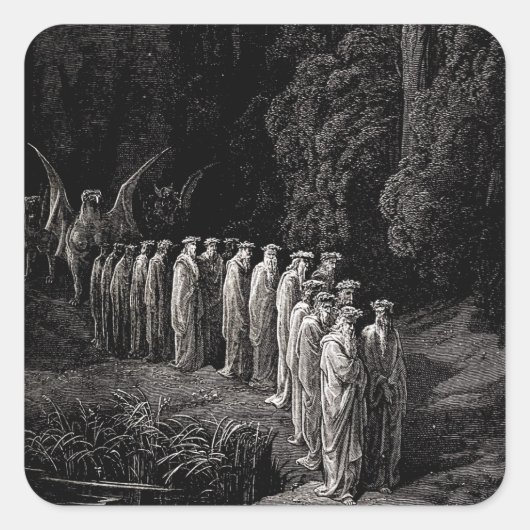 Sticker Carré 24 Aînés dans le concours céleste - Purgatoire (Devant)