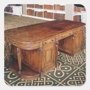 Sticker Carré 24 : Bureau par le JR de Thomas Chippendale, 1805