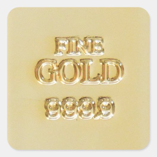 Sticker Carré 24 Karat Gold Bullion Bar (Devant)