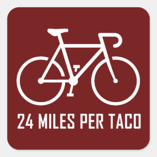 Sticker Carré 24 Miles Par Taco