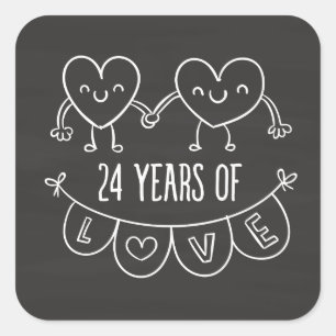 Sticker Carré 24e Anniversary Poison de Chalk Hearts