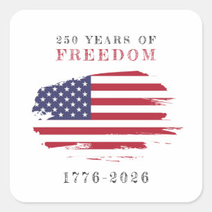Sticker Carré 250 ans d'anniversaire de la liberté USA