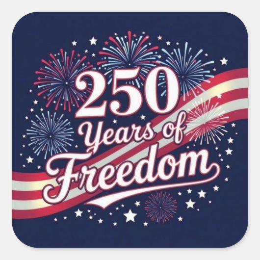 Sticker Carré 250 ans de liberté (Devant)