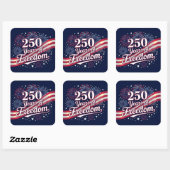 Sticker Carré 250 ans de liberté (Feuille)