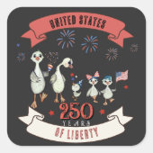 Sticker Carré 250 ans de liberté aux États-Unis (Devant)