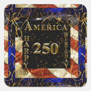 Sticker Carré 250e anniversaire d'Amérique !
