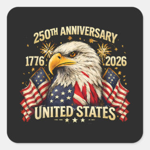 Sticker Carré 250e anniversaire États-Unis 1776-2026
