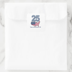 Sticker Carré 25e anniversaire de la Journée des patriotes 9/11