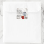 Sticker Carré 25ème poème mariage du mari (Sac)
