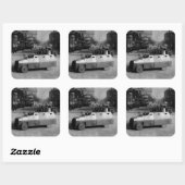 Sticker Carré 27e March 1917 : The armoured vehicle squadron (Feuille)