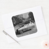 Sticker Carré 27e March 1917 : The armoured vehicle squadron (Enveloppe)