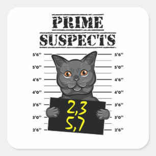 Sticker Carré 2,3,5,7 - principaux suspects