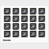 Sticker Carré 2 beaucoup de caffine ? (Feuille)