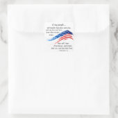 Sticker Carré 2 Chroniques 7:14 Écriture, drapeau américain (Sac)