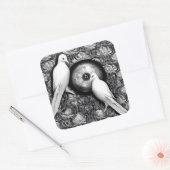 Sticker Carré 2 colombes (Enveloppe)