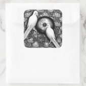 Sticker Carré 2 colombes (Sac)