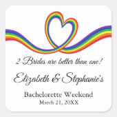 Sticker Carré 2 mariées valent mieux qu'une seule enterrement de (Devant)