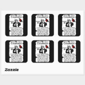 Sticker Carré 2e amendement (Feuille)