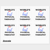 Sticker Carré 2e meilleur physiothérapeute au monde 2 (Feuille)