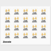 Sticker Carré 2ème anniversaire 2 ans (Feuille)